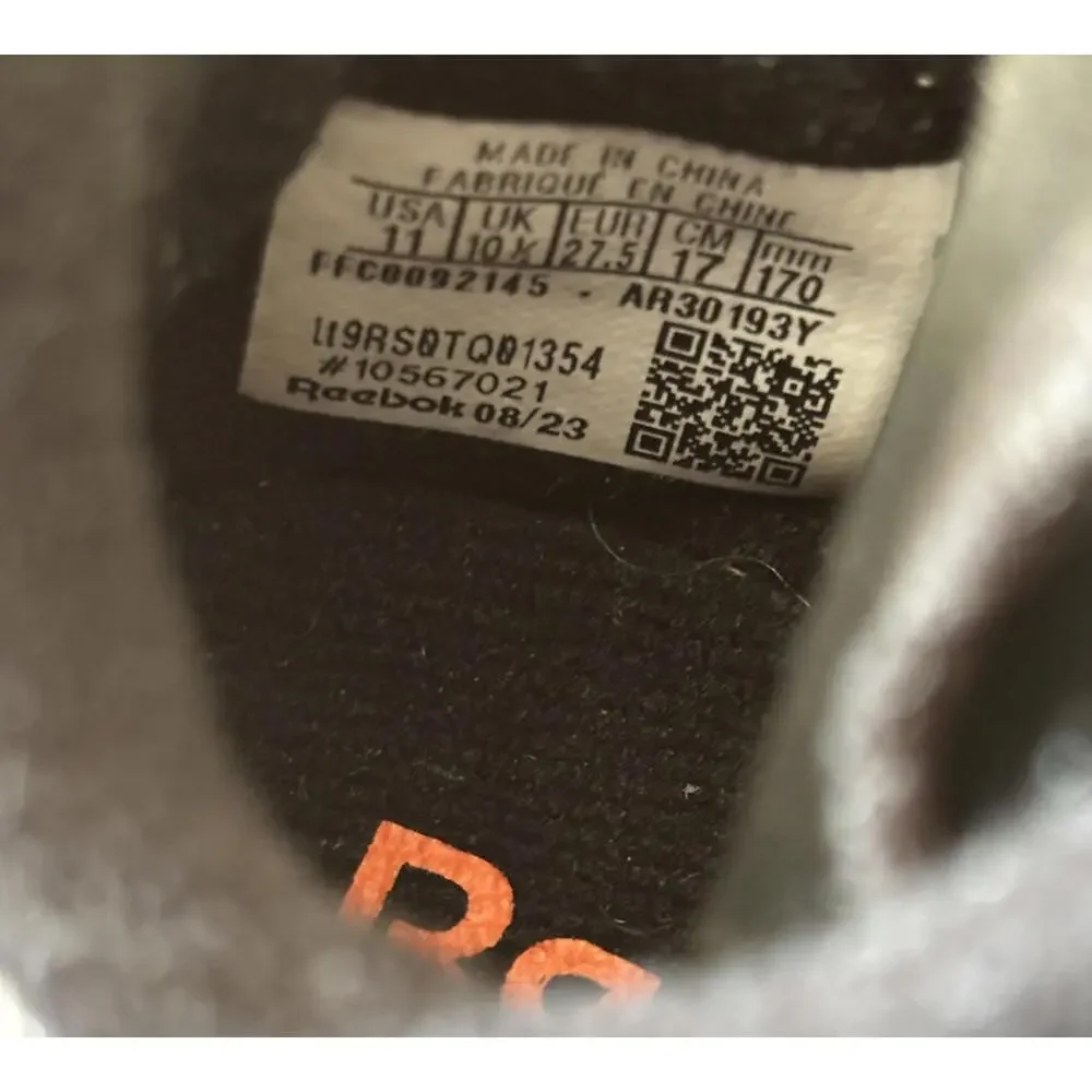 Reebok Youth Classic Tennis Shoe, Sneakers Black White Red Youth Size 11 - Picture 9 of 9